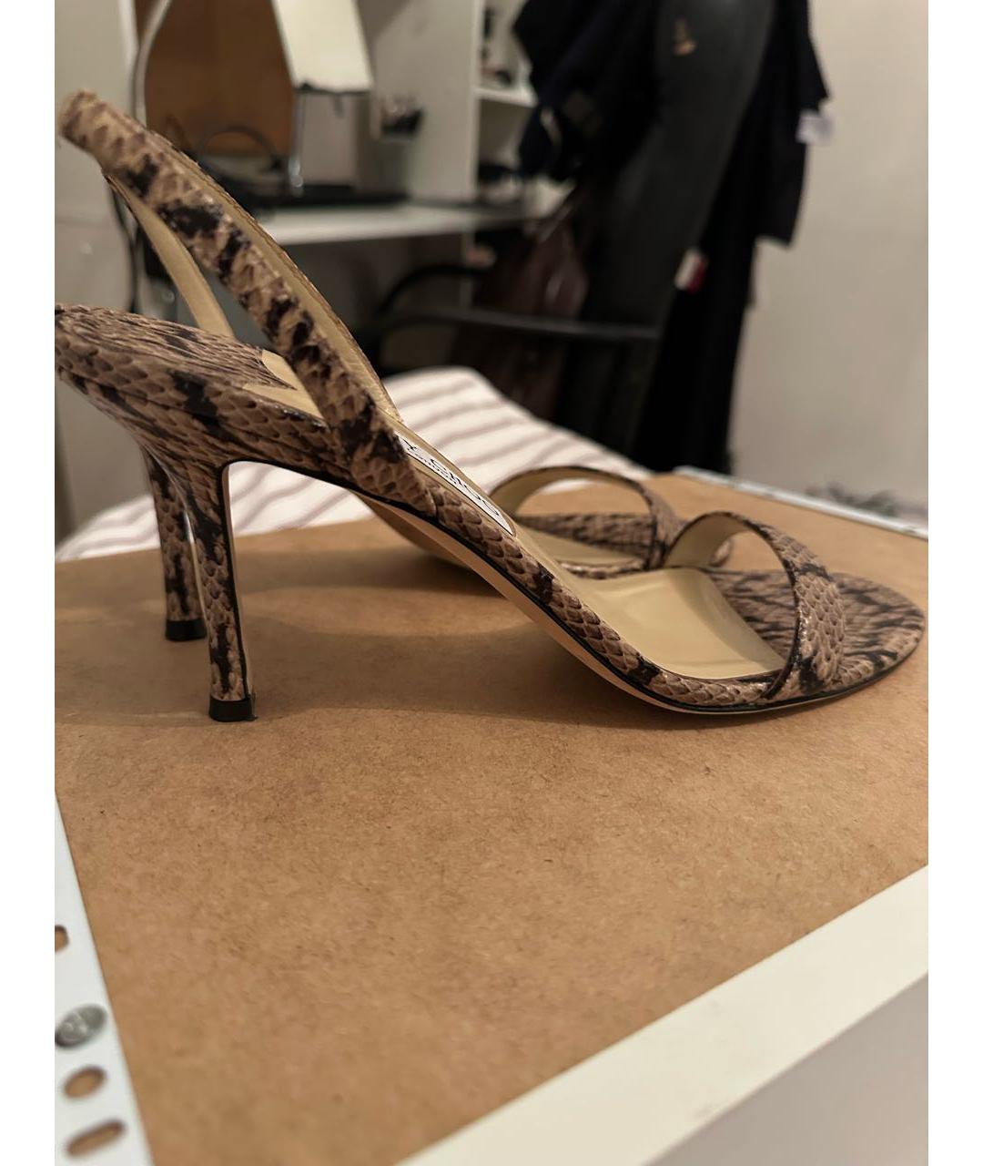 JIMMY CHOO Бежевые кожаные туфли, фото 4