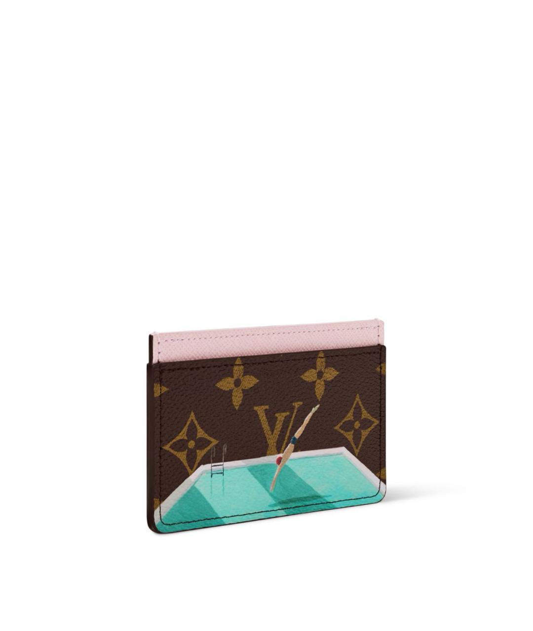 LOUIS VUITTON Коричневый кардхолдер, фото 2