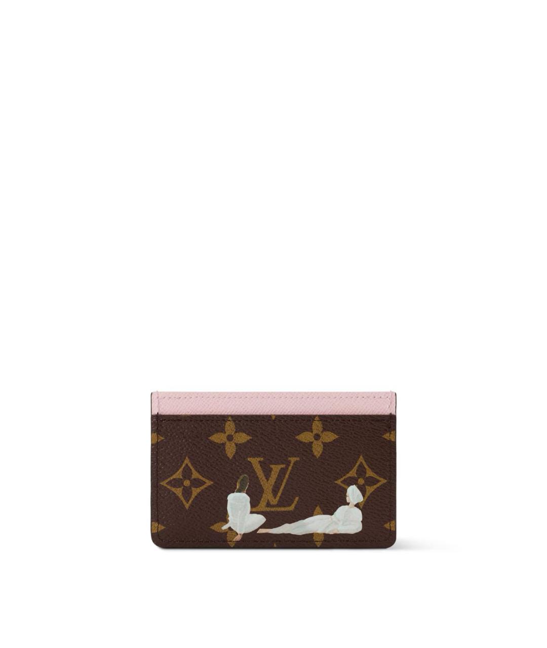 LOUIS VUITTON Коричневый кардхолдер, фото 5