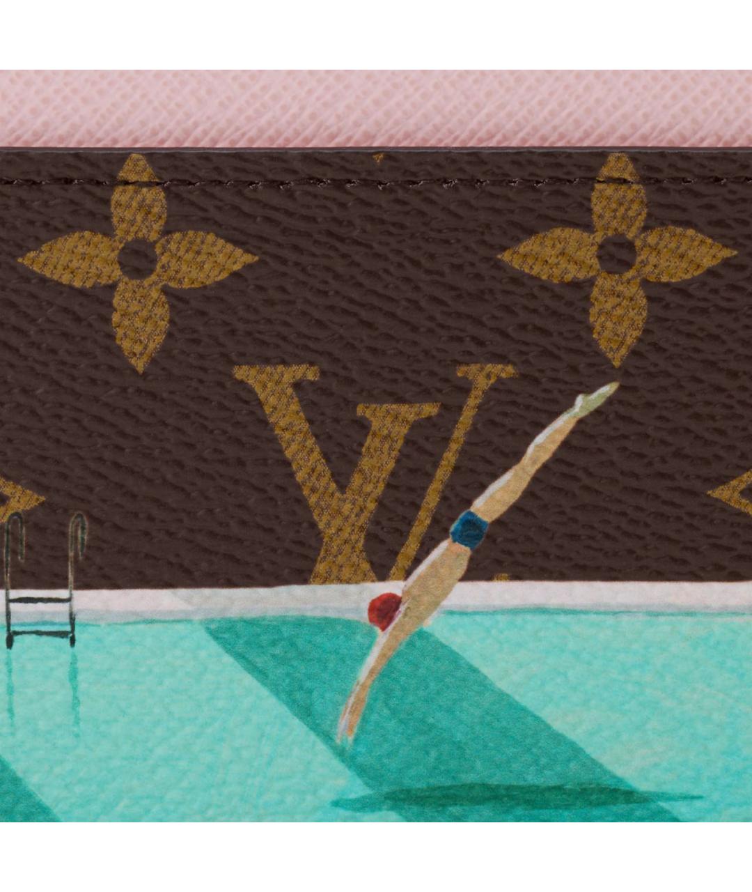 LOUIS VUITTON Коричневый кардхолдер, фото 4