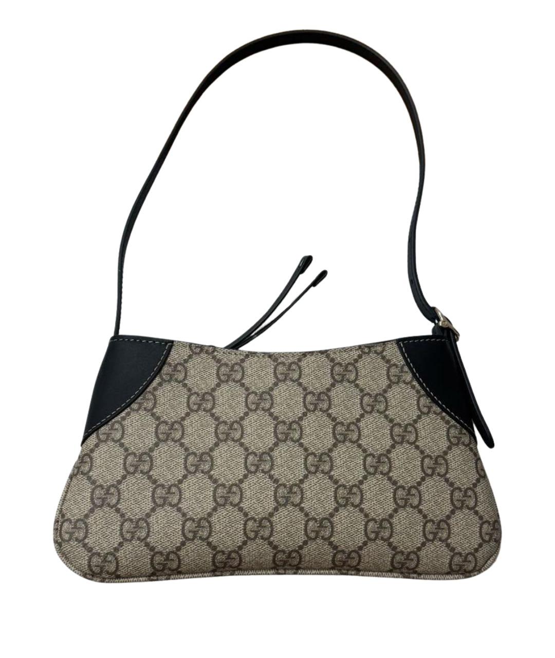 GUCCI Бежевая кожаная сумка через плечо, фото 1