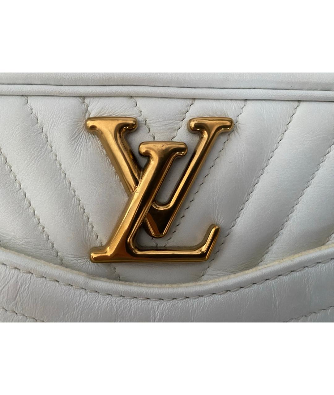 LOUIS VUITTON Белая кожаная сумка через плечо, фото 5