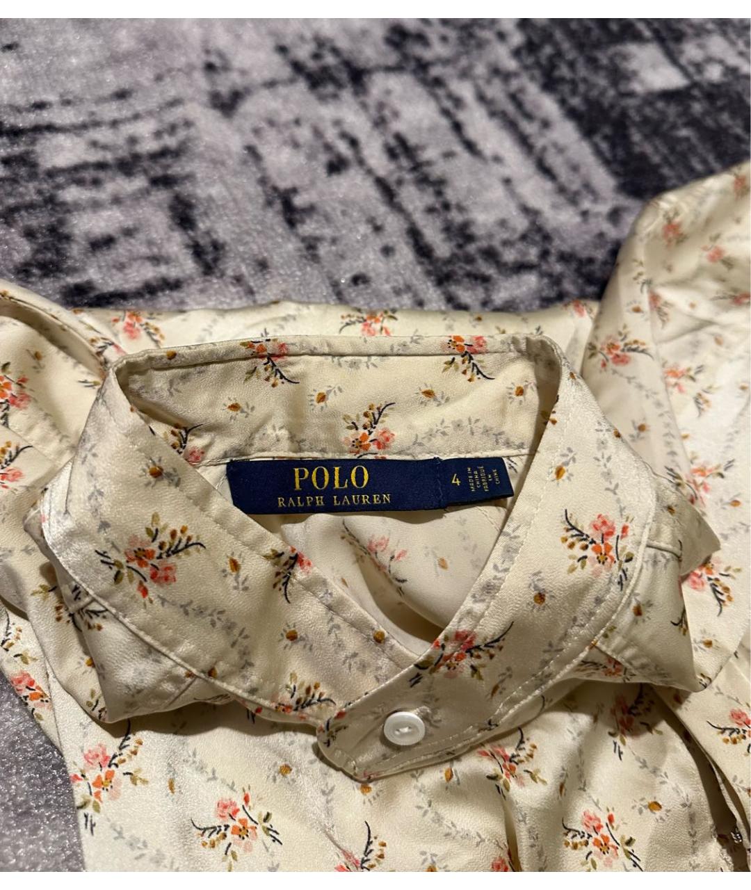 POLO RALPH LAUREN Мульти полиэстеровое повседневное платье, фото 6