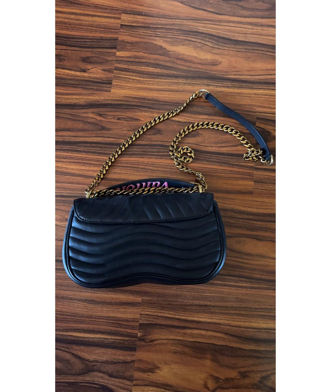 LOUIS VUITTON Черная кожаная сумка через плечо, фото 3