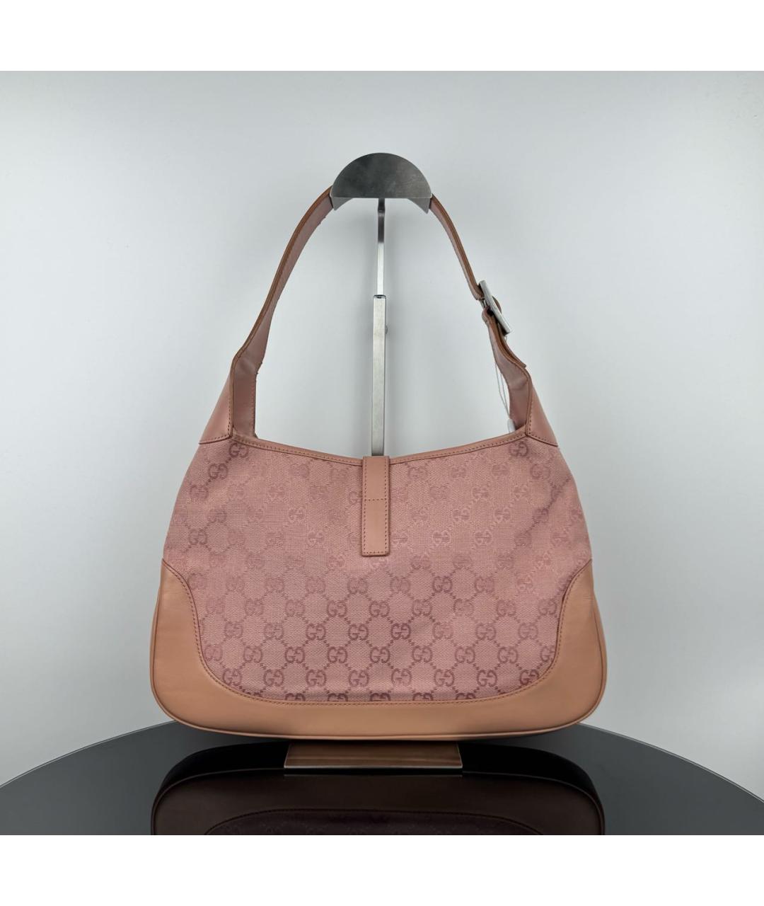 GUCCI Розовая жаккардовая сумка с короткими ручками, фото 2