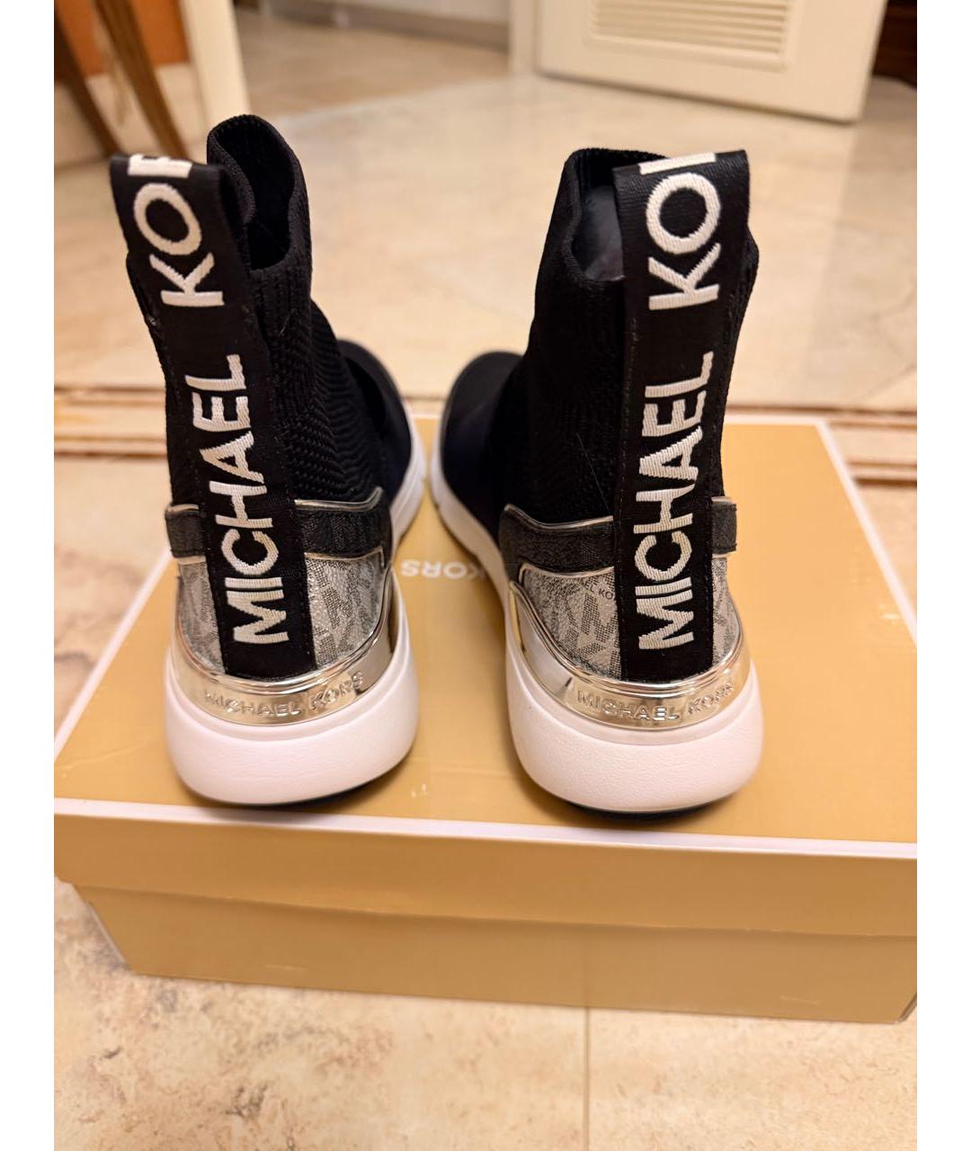 MICHAEL KORS Черные текстильные кроссовки, фото 4