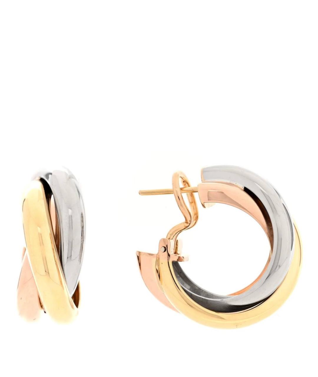 CARTIER Золотые серьги из белого золота, фото 1