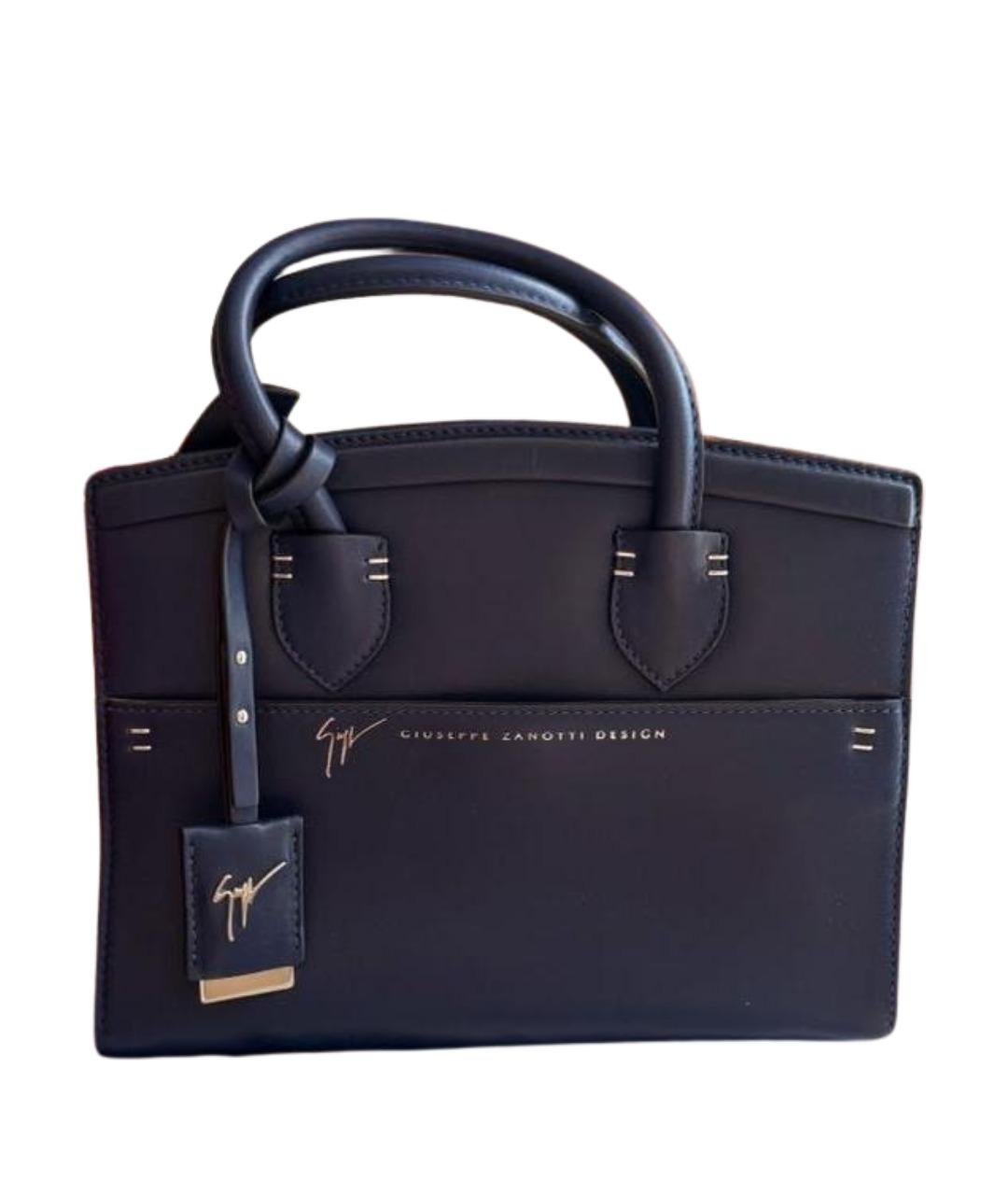 GIUSEPPE ZANOTTI DESIGN Синяя кожаная сумка тоут, фото 1