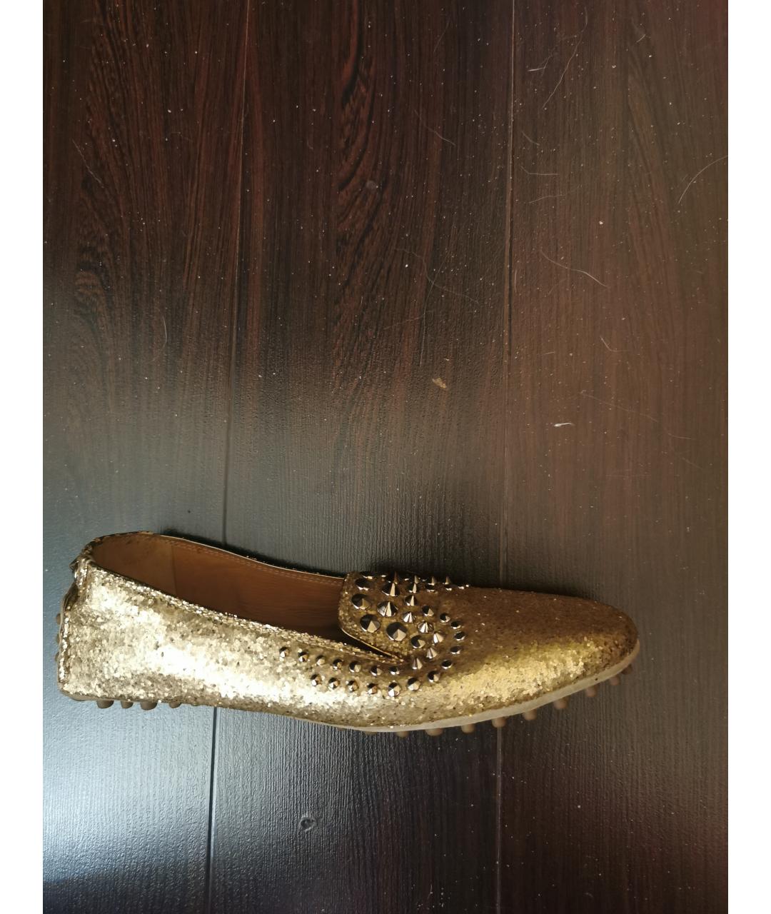 CAR SHOE Золотые кожаные мокасины, фото 6