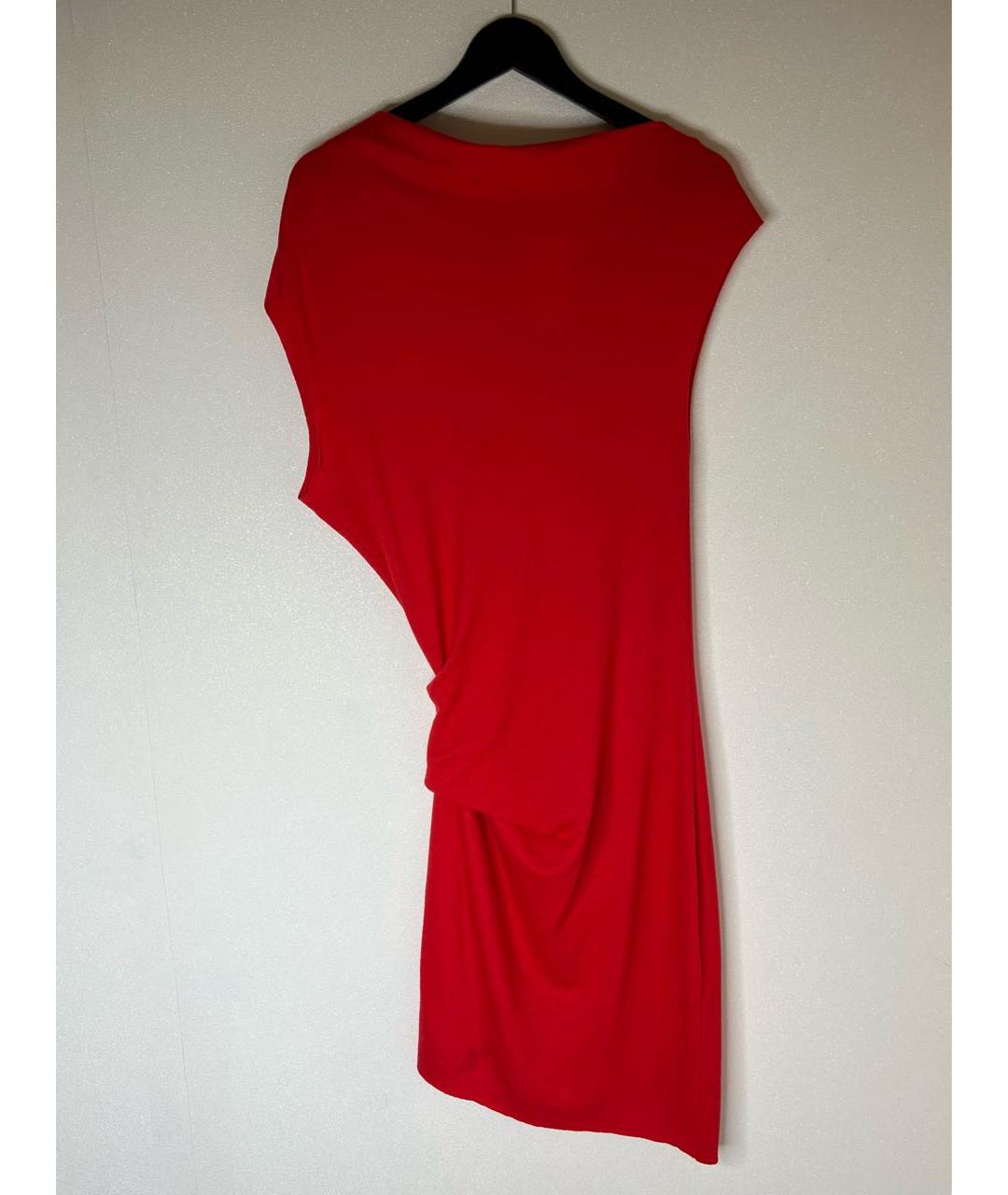 HELMUT LANG Красное шерстяное платье, фото 9