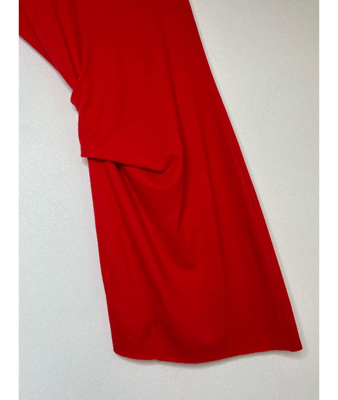HELMUT LANG Красное шерстяное платье, фото 2