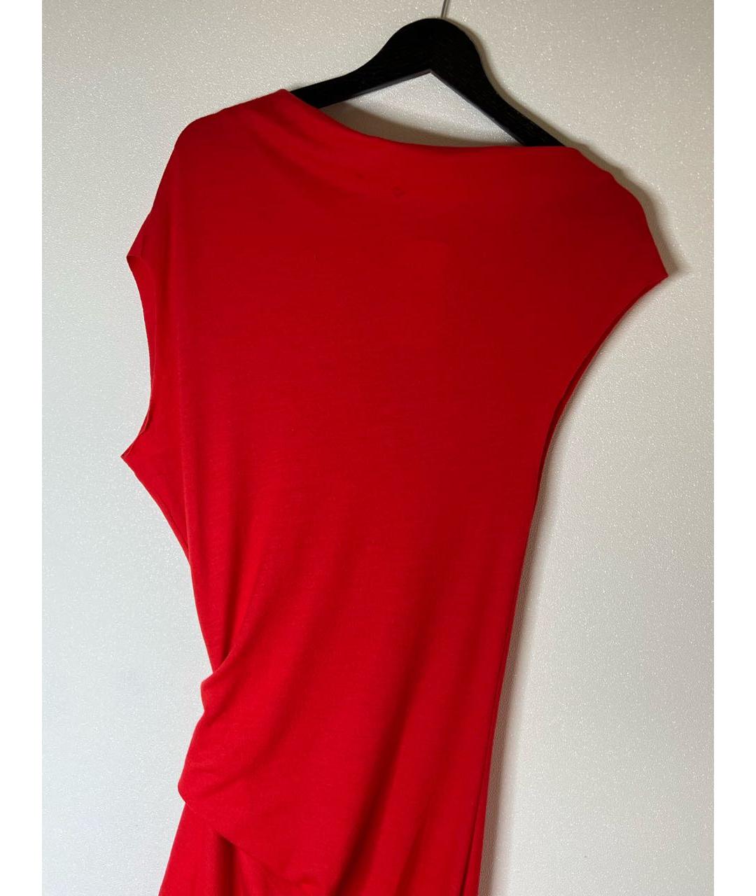 HELMUT LANG Красное шерстяное платье, фото 4
