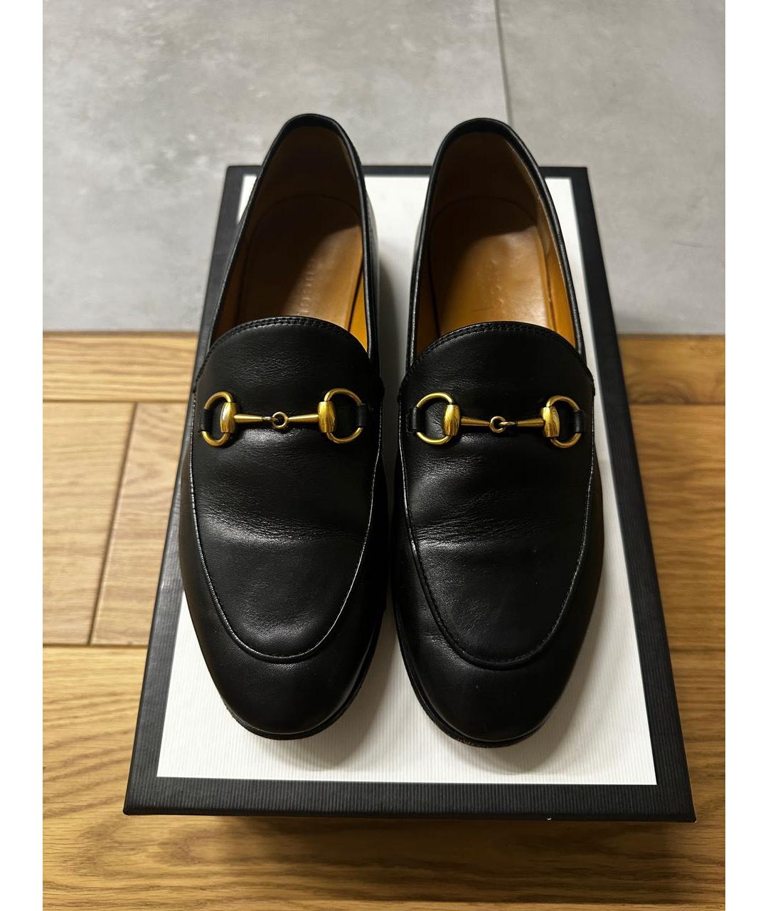GUCCI Черные кожаные лоферы, фото 2
