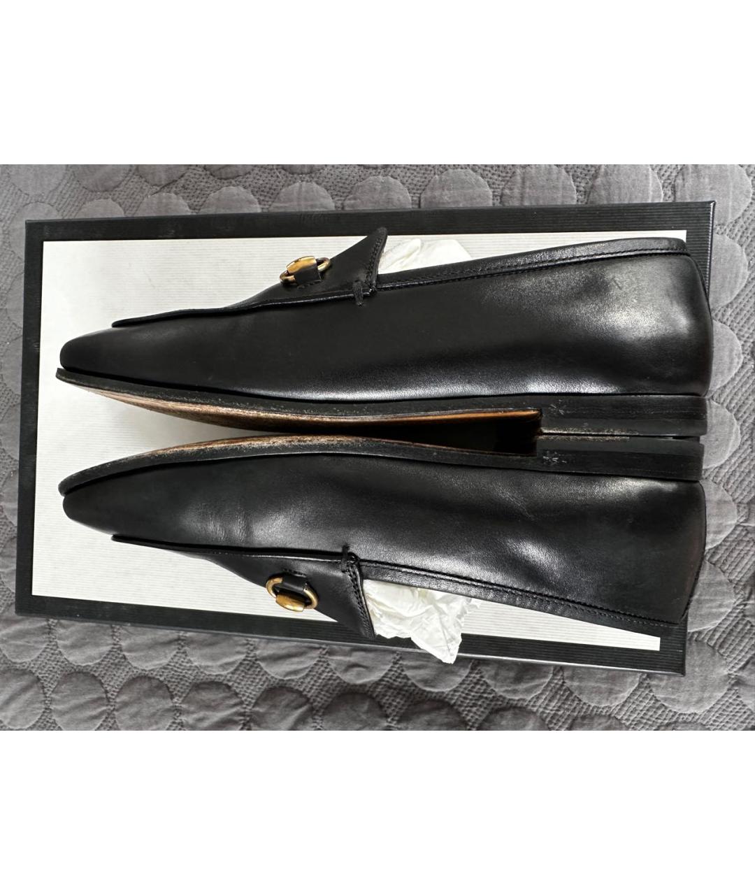 GUCCI Черные кожаные лоферы, фото 8