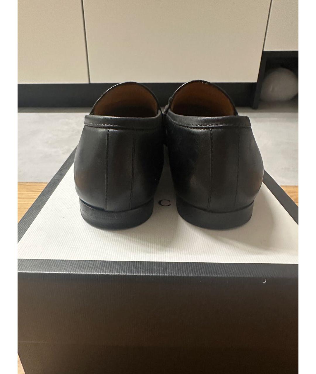 GUCCI Черные кожаные лоферы, фото 4