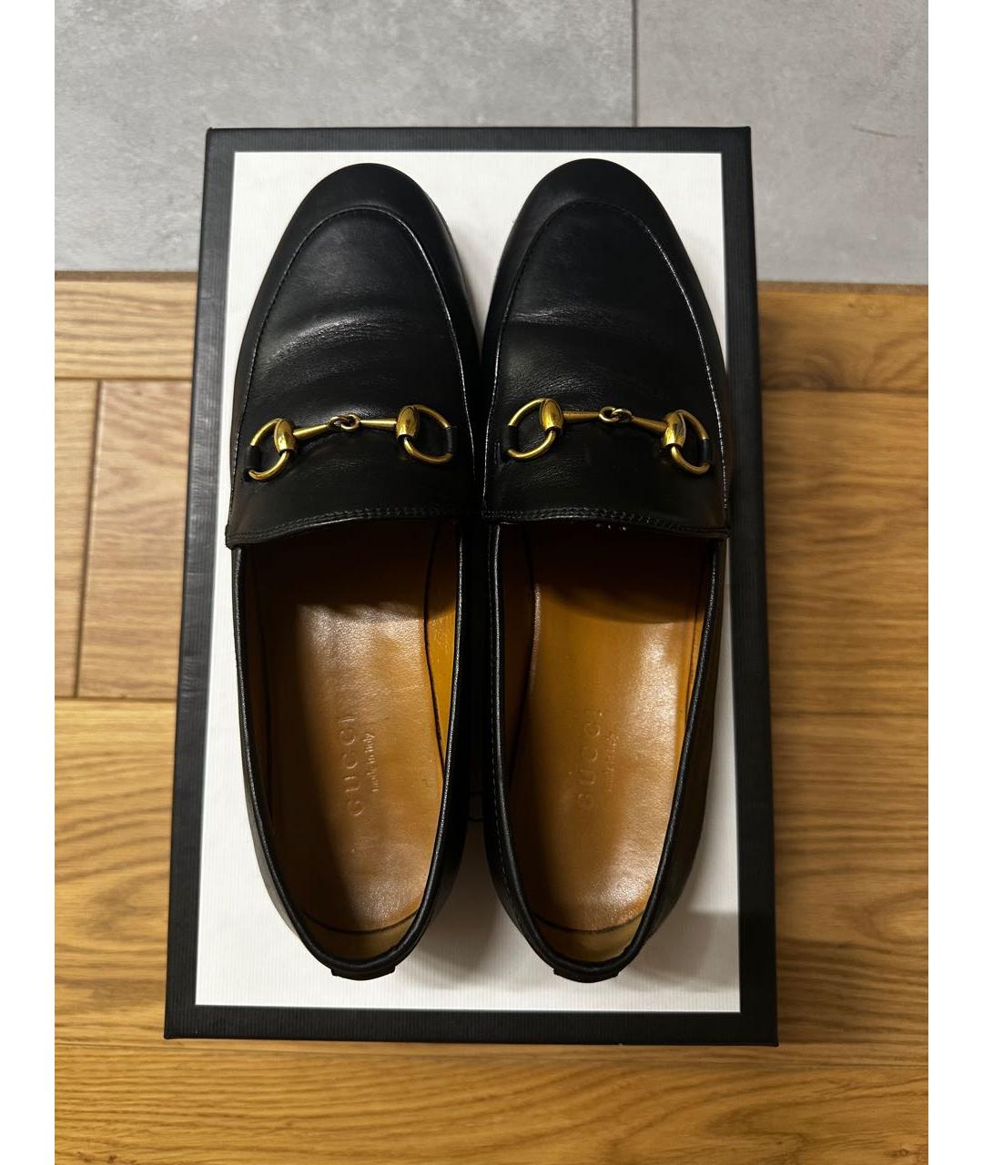 GUCCI Черные кожаные лоферы, фото 3