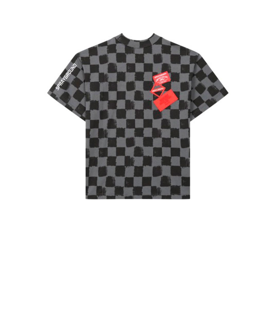 SPRAYGROUND Черная хлопковая детская футболка, фото 3