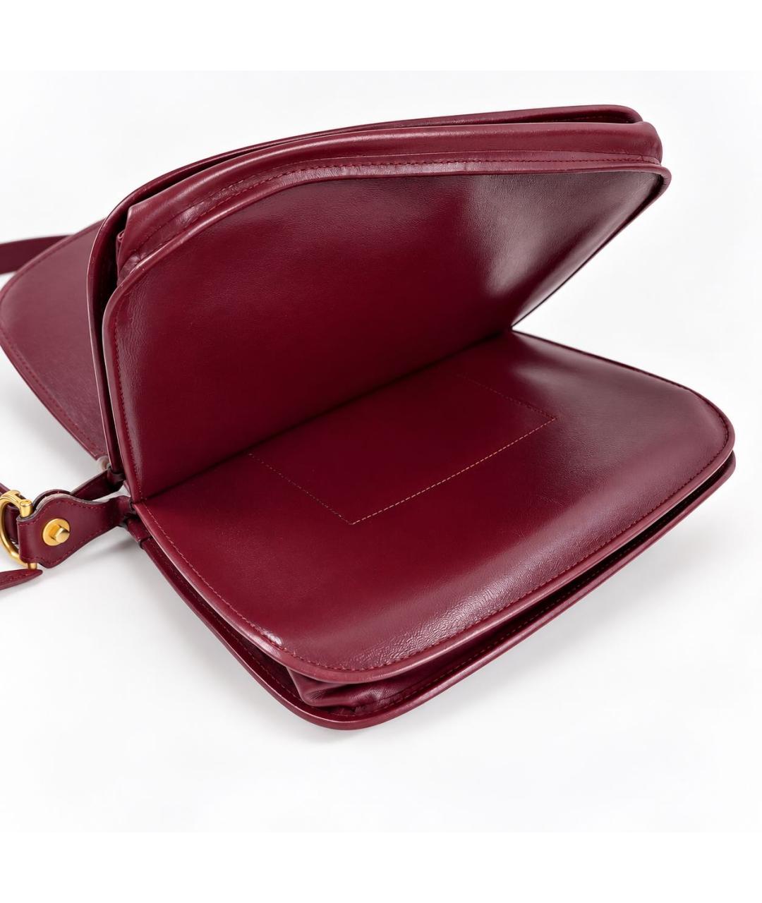 CARTIER Бордовая кожаная сумка через плечо, фото 4