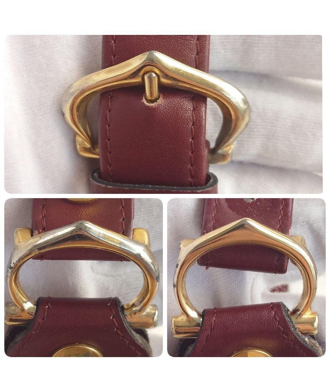 CARTIER Бордовая кожаная сумка через плечо, фото 7