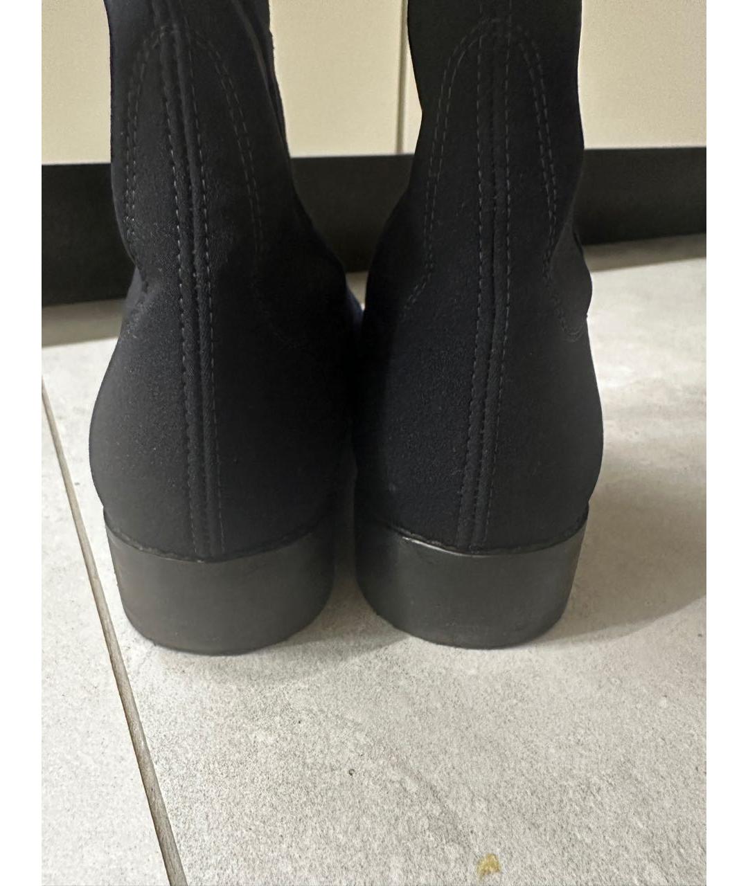 STUART WEITZMAN Темно-синие замшевые ботфорты, фото 4