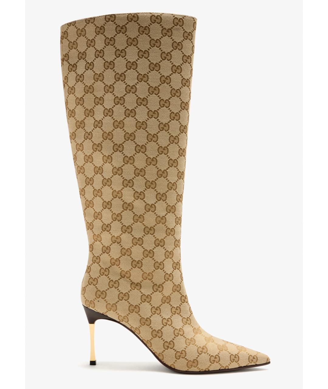 GUCCI Бежевые сапоги, фото 10
