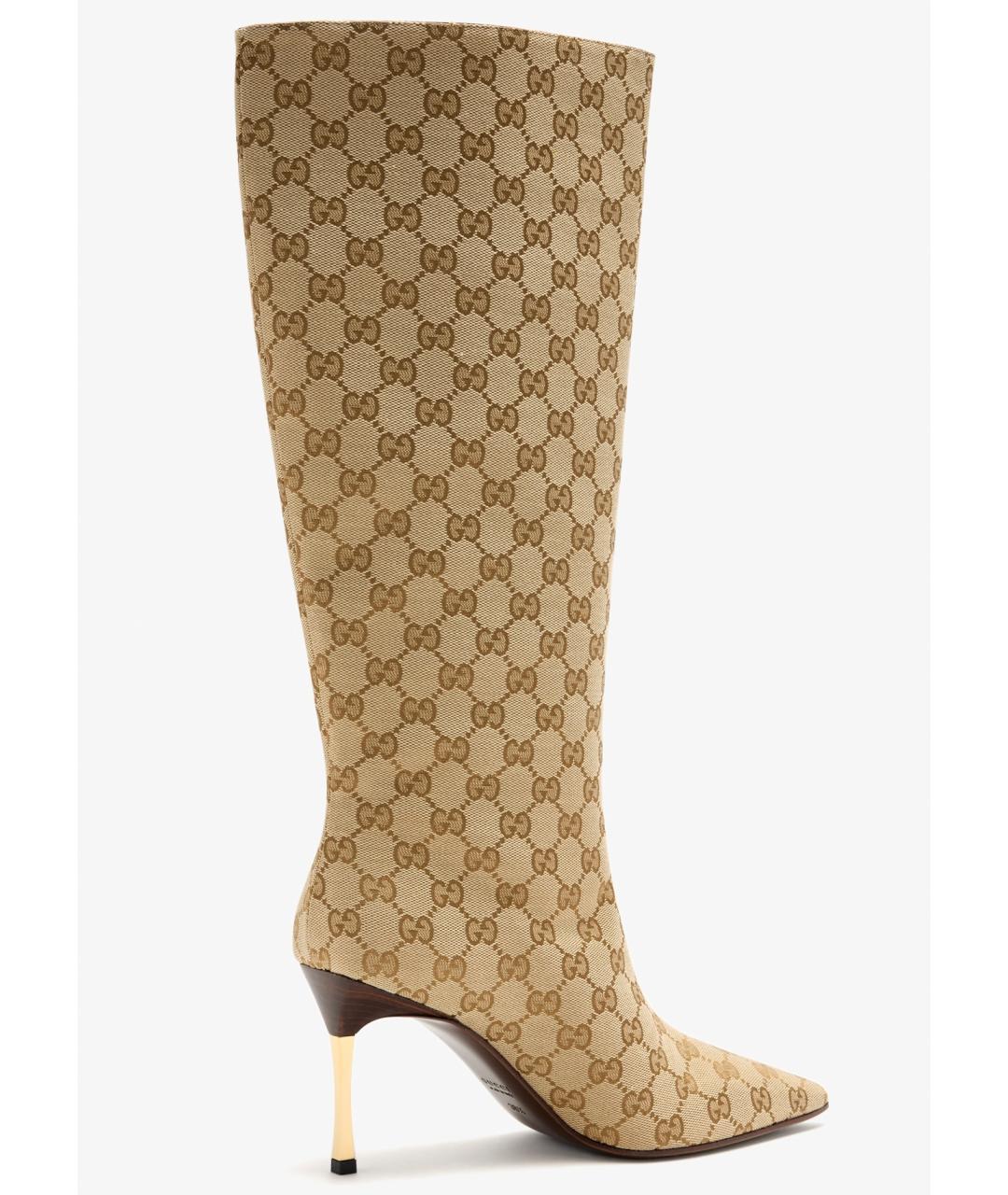 GUCCI Бежевые сапоги, фото 3