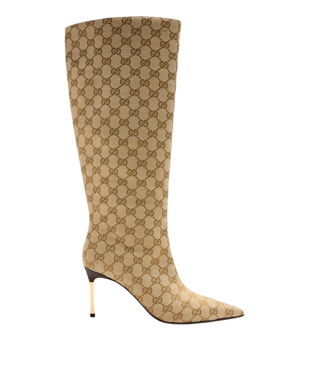 GUCCI Бежевые сапоги, фото 1