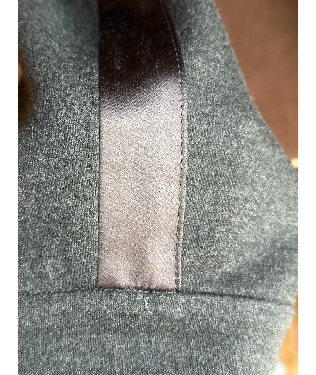 BRUNELLO CUCINELLI Антрацитовые шерстяные спортивные брюки и шорты, фото 3