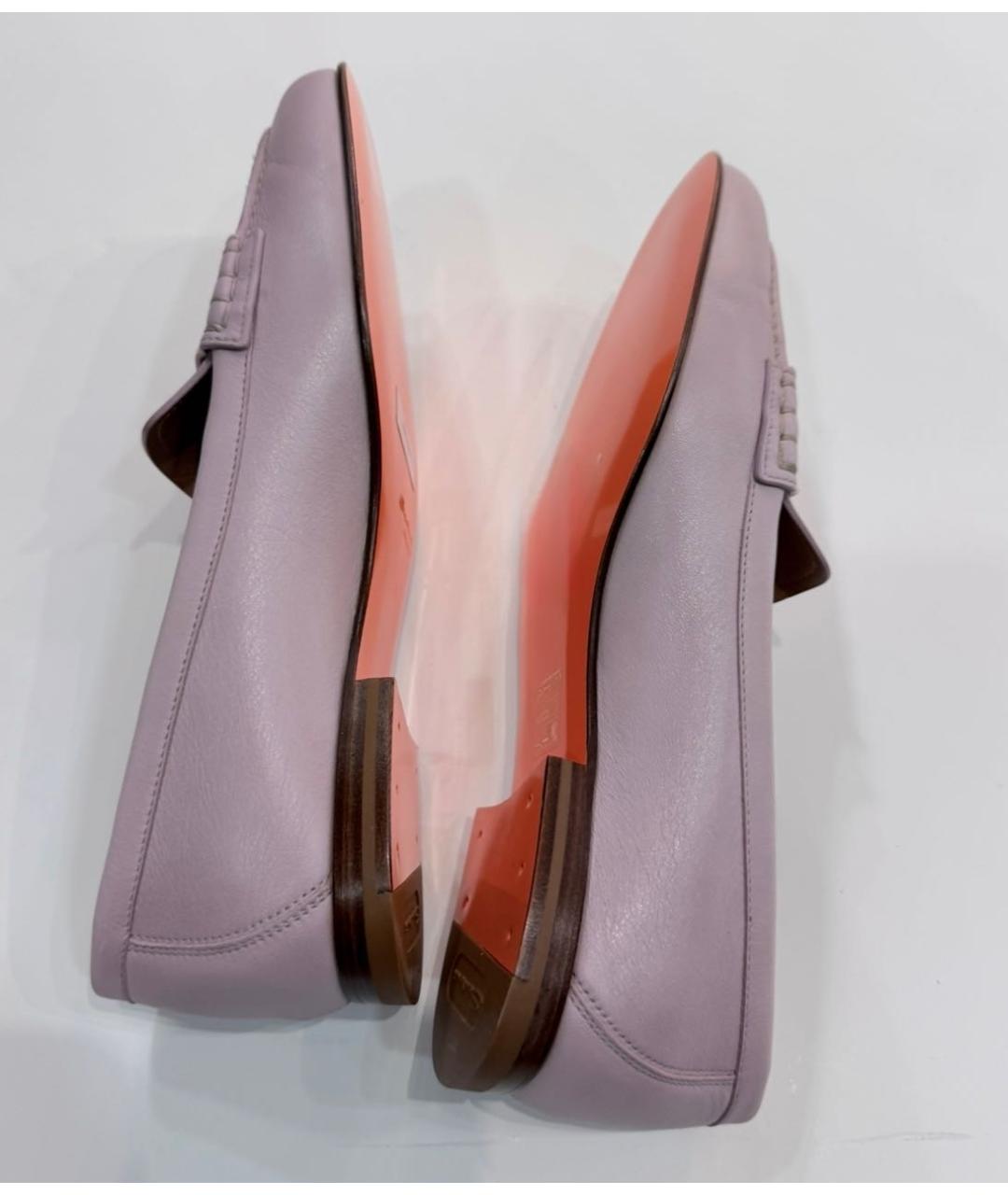SANTONI Розовые кожаные лоферы, фото 6