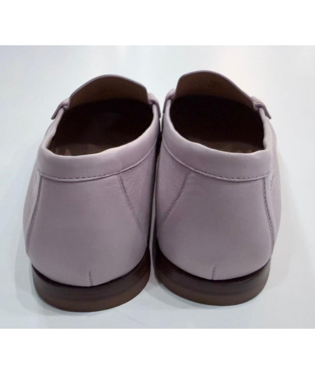 SANTONI Розовые кожаные лоферы, фото 4