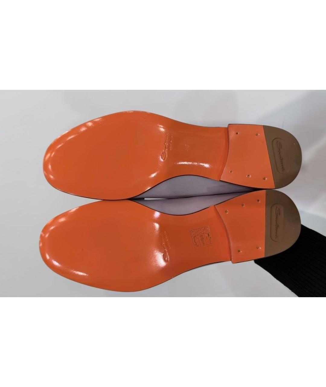 SANTONI Розовые кожаные лоферы, фото 5
