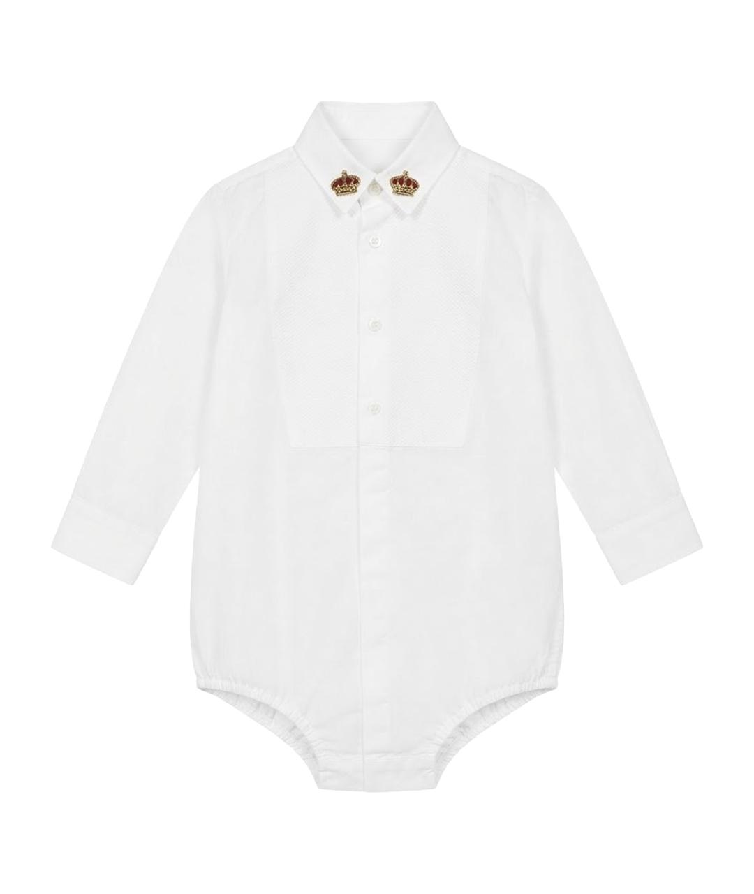 DOLCE&GABBANA Белая вискозная детская рубашка, фото 1