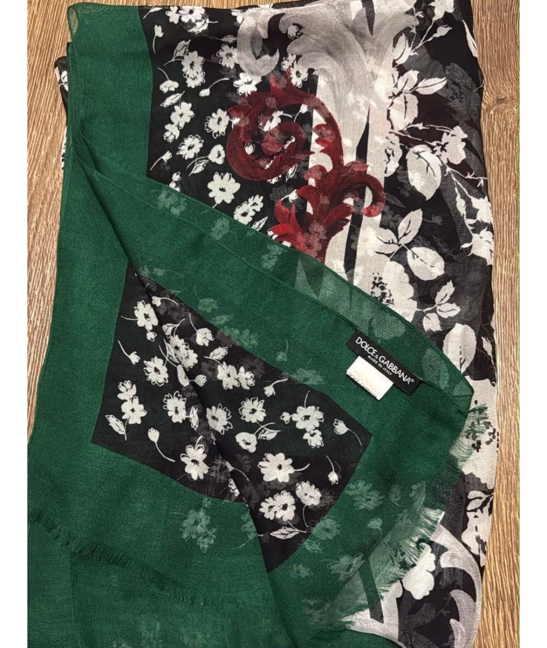 DOLCE&GABBANA Зеленый шарф, фото 3