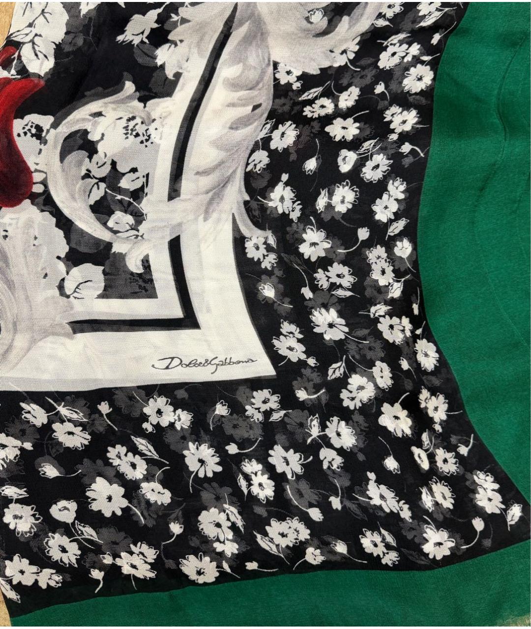 DOLCE&GABBANA Зеленый шарф, фото 2