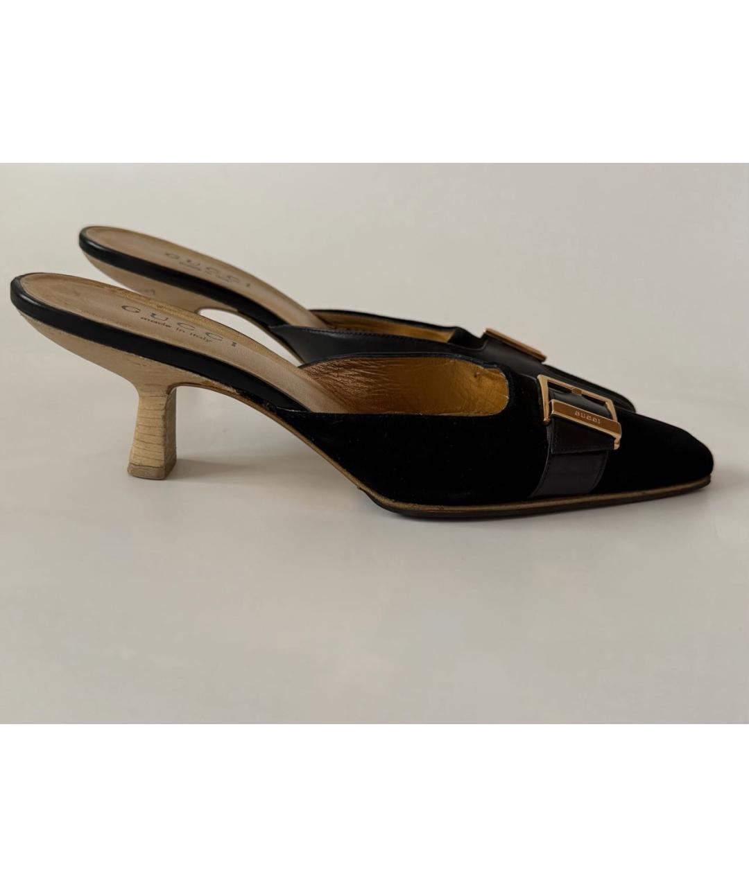 GUCCI Черные кожаные мюли, фото 9