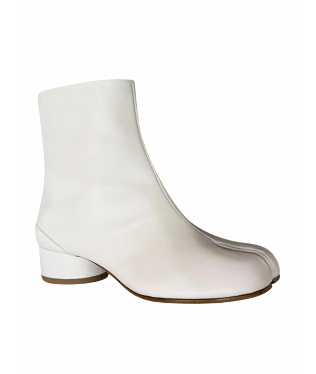 MAISON MARGIELA Белые кожаные ботильоны, фото 1