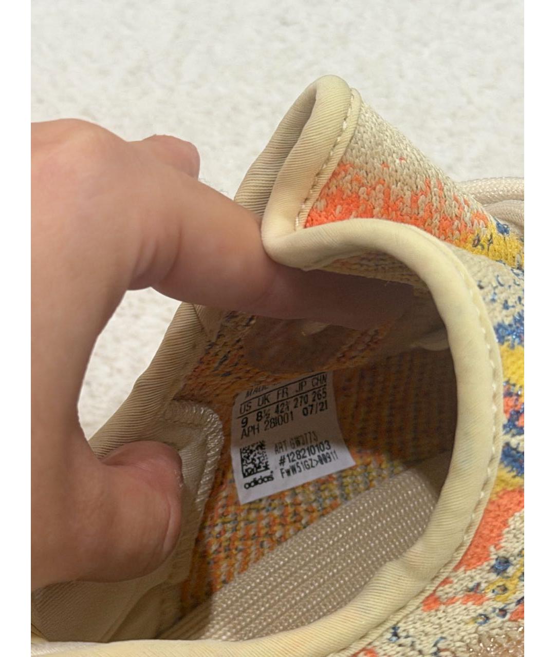 ADIDAS YEEZY Бежевые низкие кроссовки / кеды, фото 5