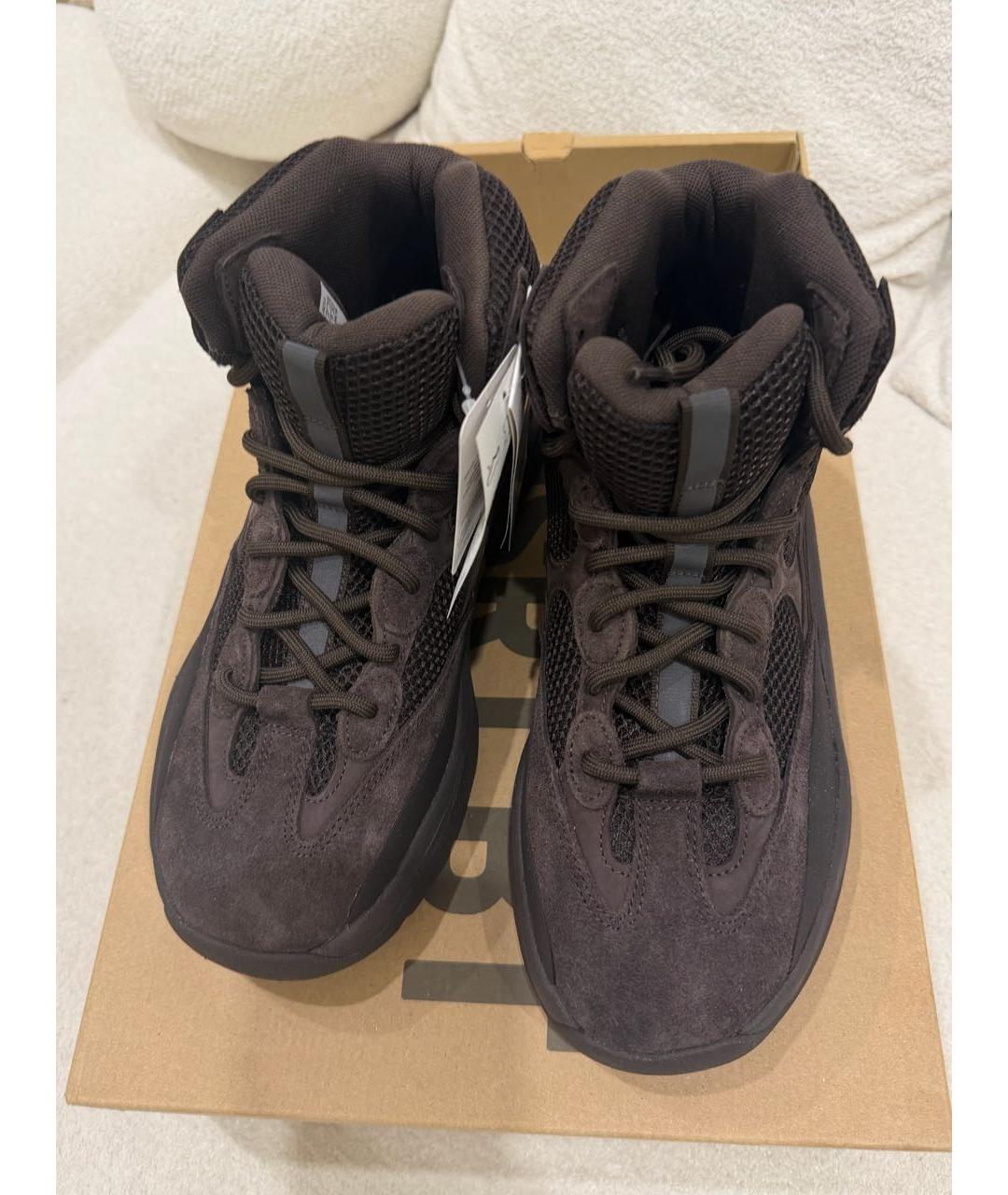 ADIDAS YEEZY Коричневые высокие кроссовки / кеды, фото 3