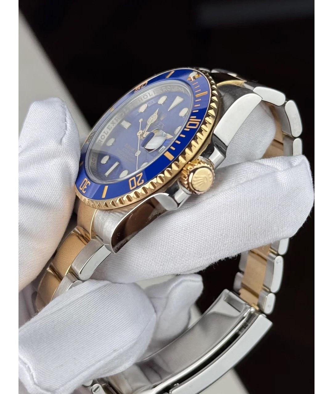 ROLEX Синие часы из желтого золота, фото 3