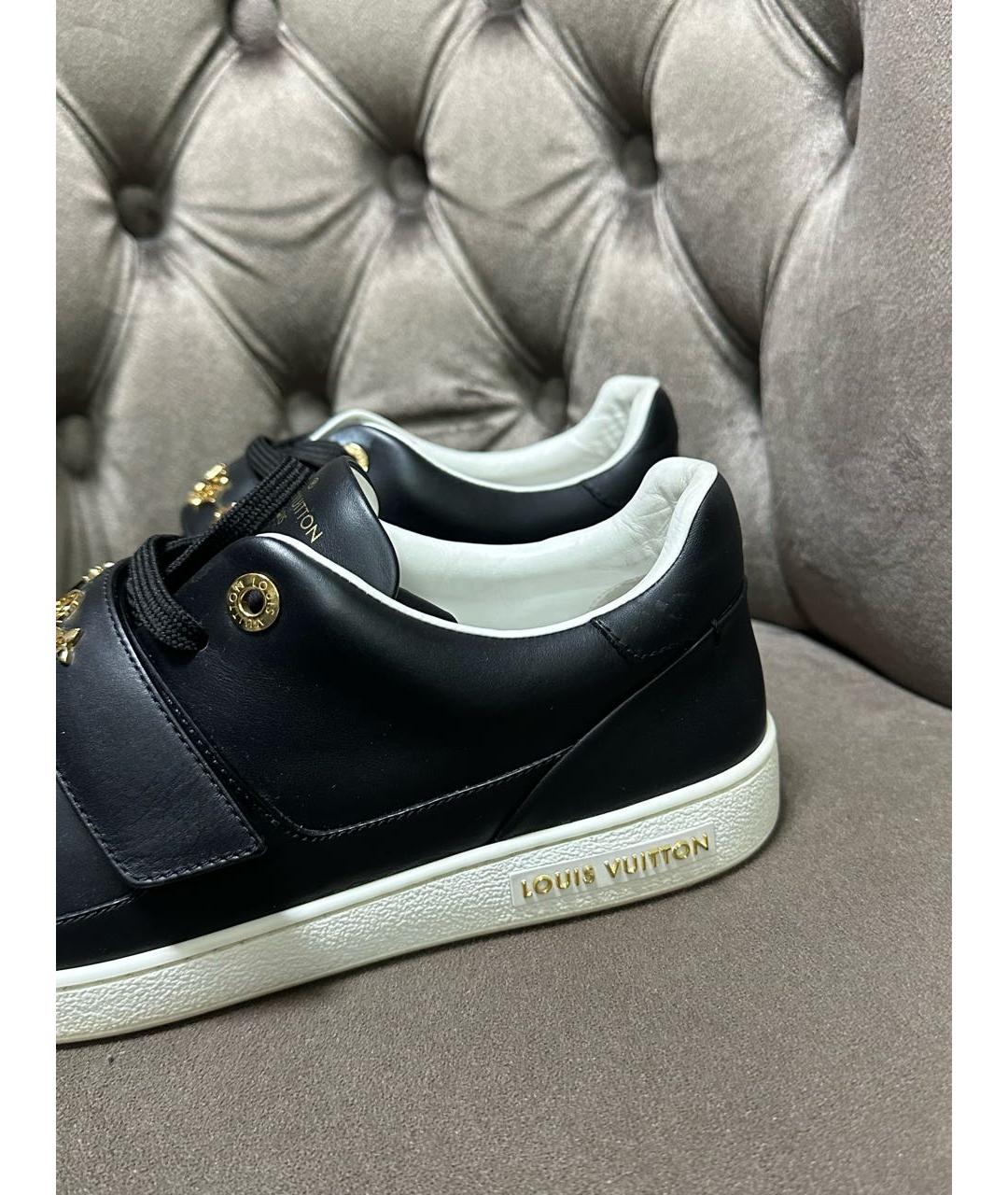 LOUIS VUITTON Черные кожаные кеды, фото 2