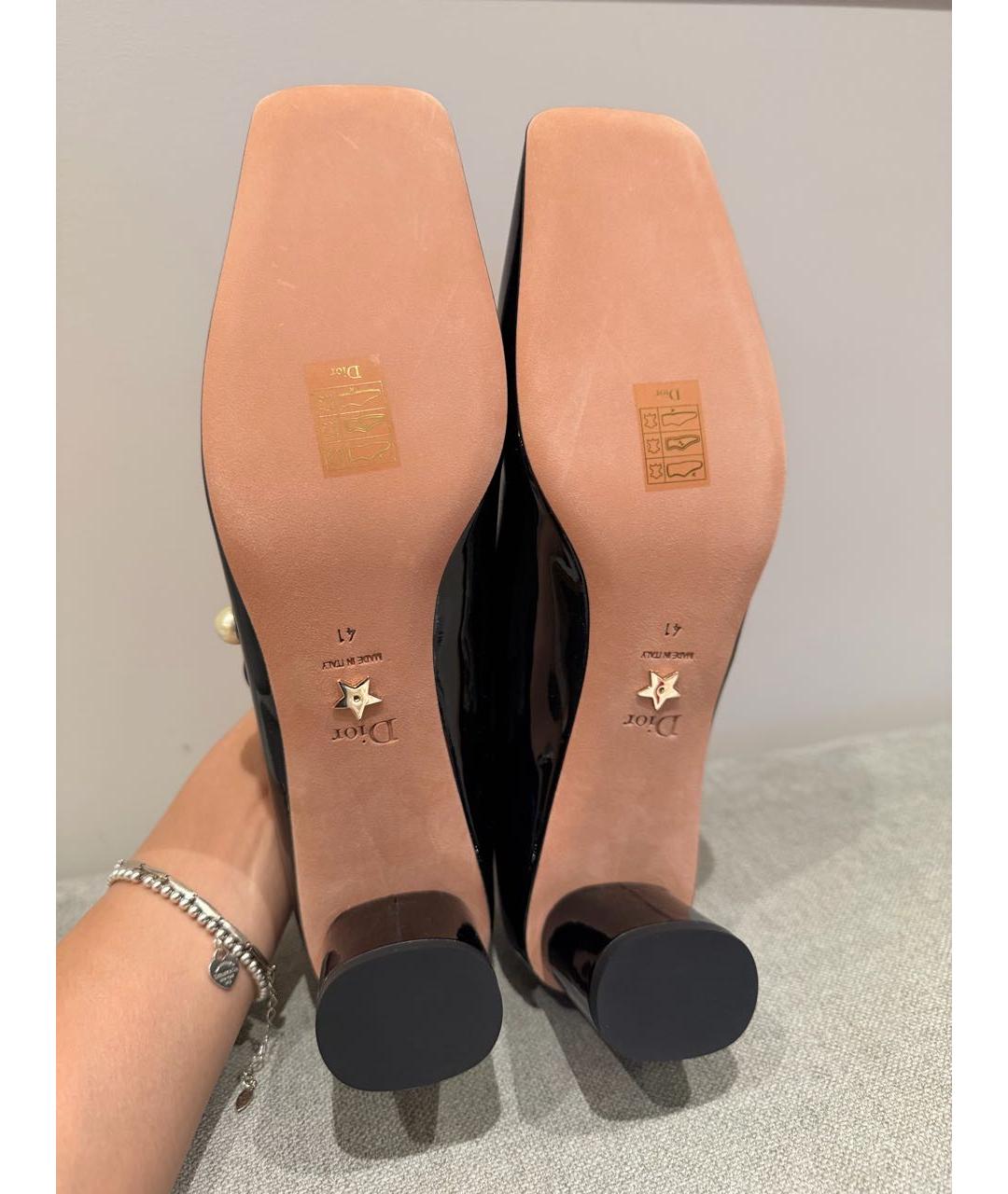 CHRISTIAN DIOR Черные туфли из лакированной кожи, фото 5