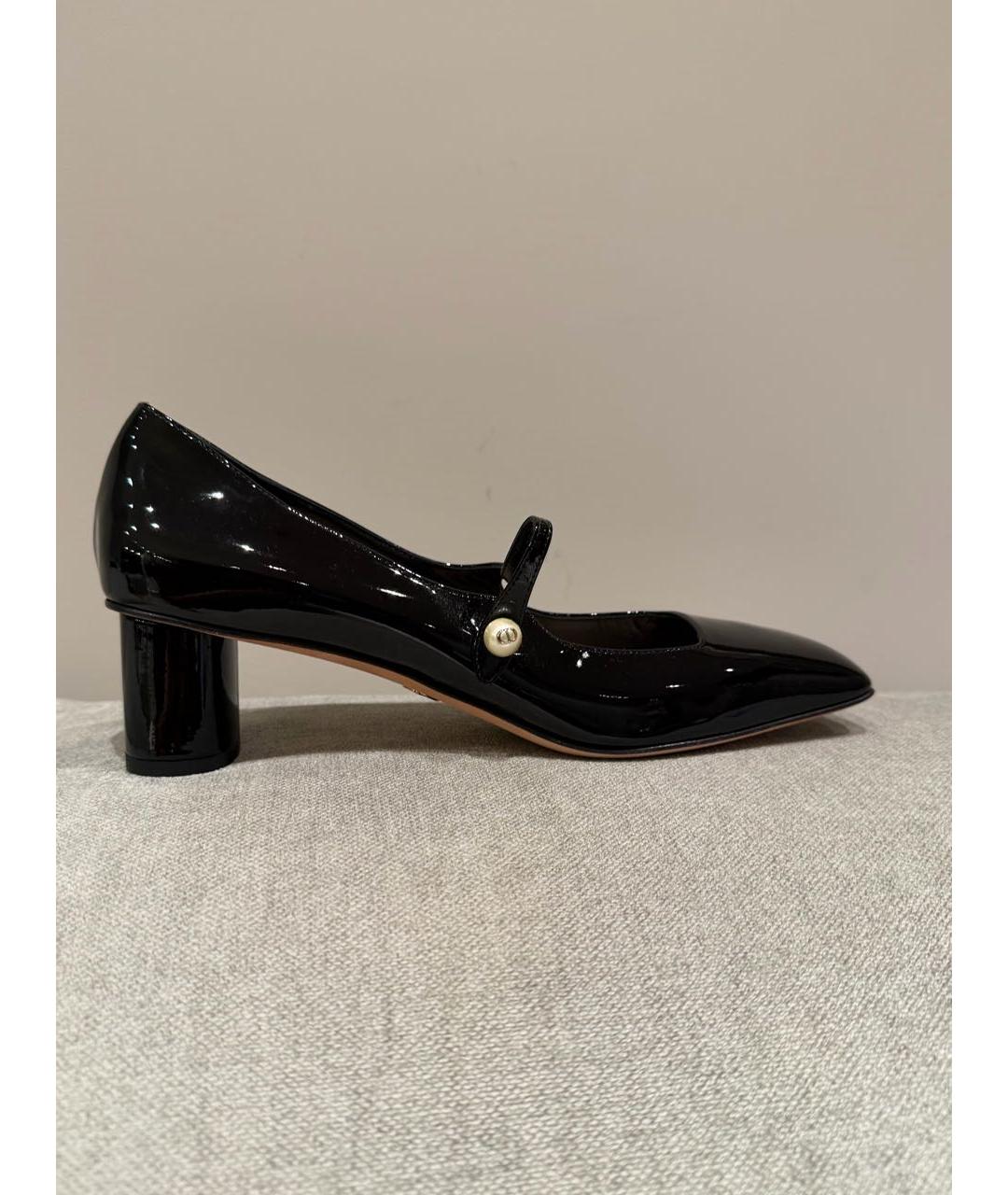 CHRISTIAN DIOR Черные туфли из лакированной кожи, фото 7