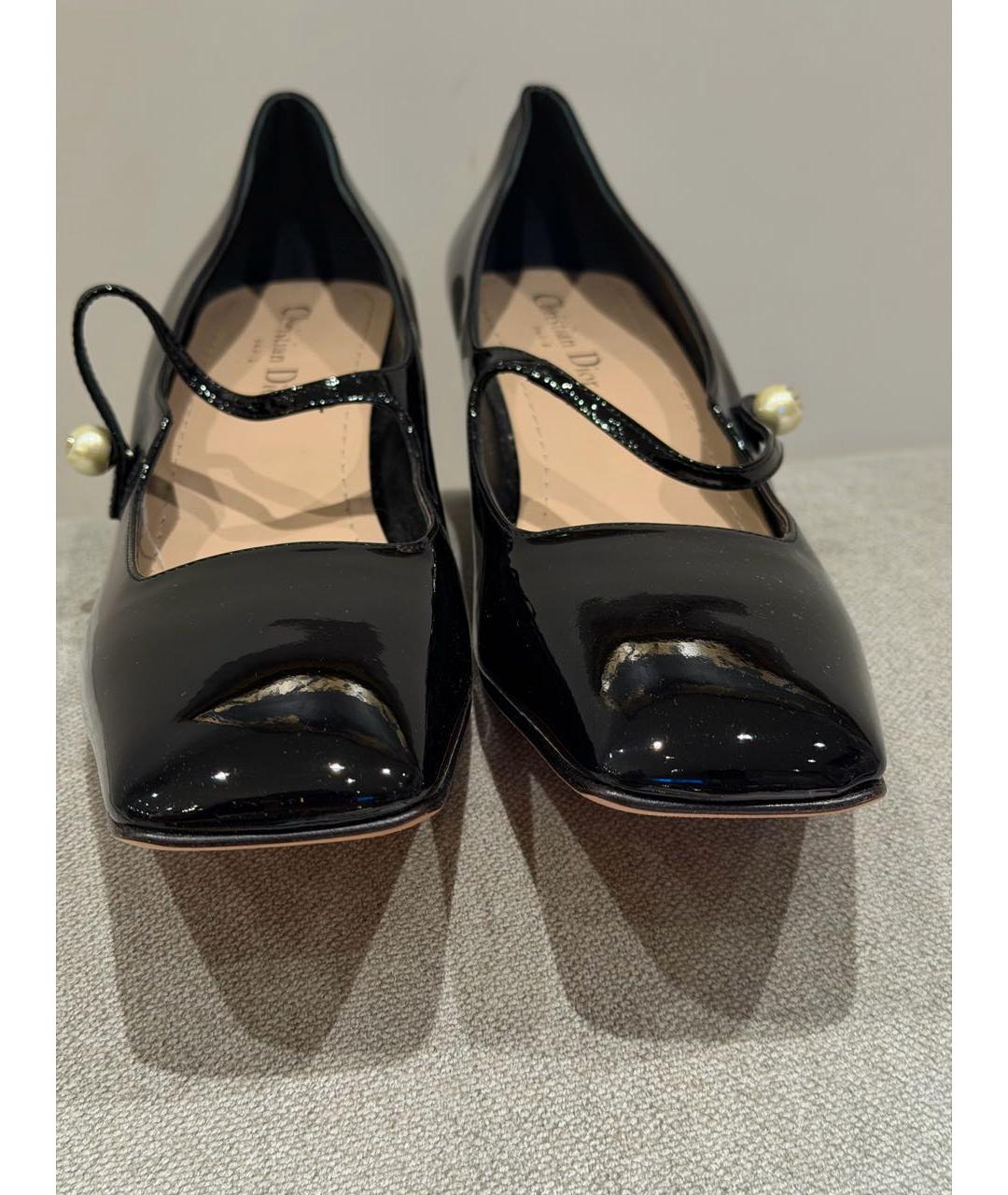 CHRISTIAN DIOR Черные туфли из лакированной кожи, фото 6