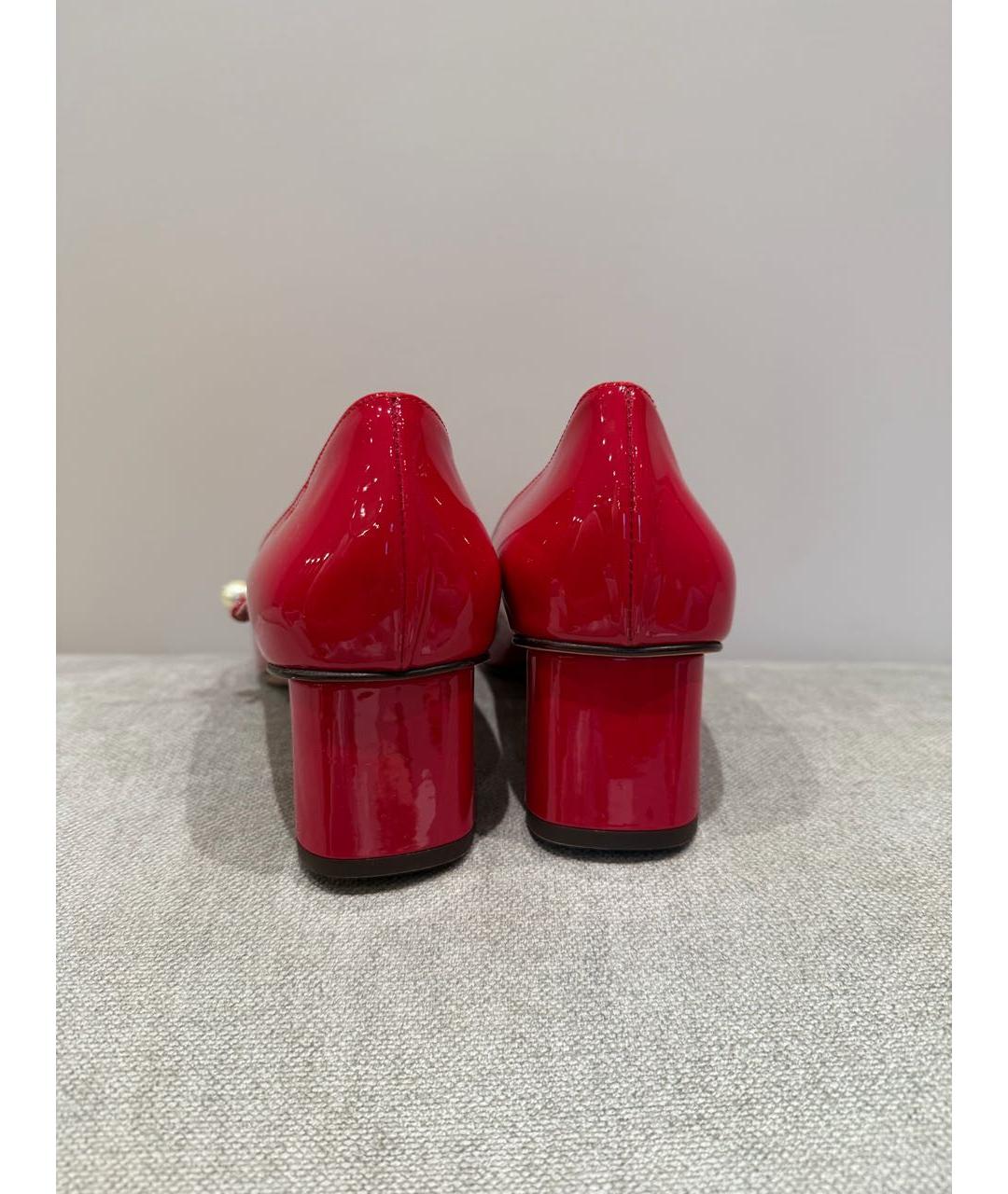 CHRISTIAN DIOR Красные туфли из лакированной кожи, фото 4
