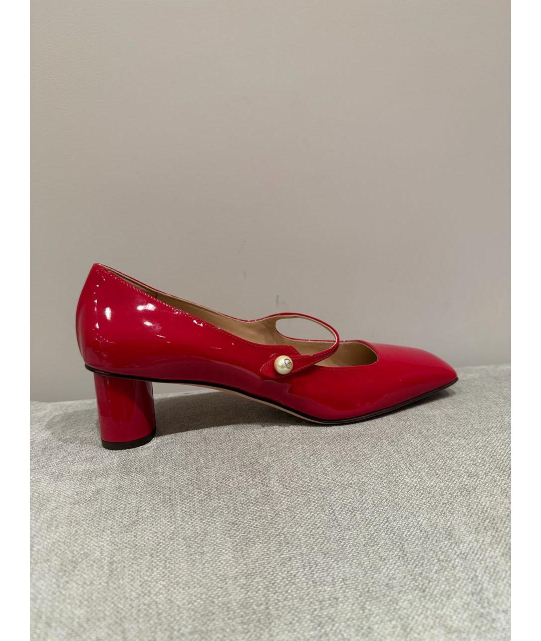 CHRISTIAN DIOR Красные туфли из лакированной кожи, фото 7