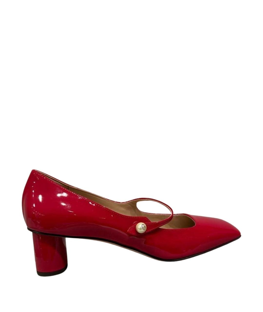 CHRISTIAN DIOR Красные туфли из лакированной кожи, фото 1