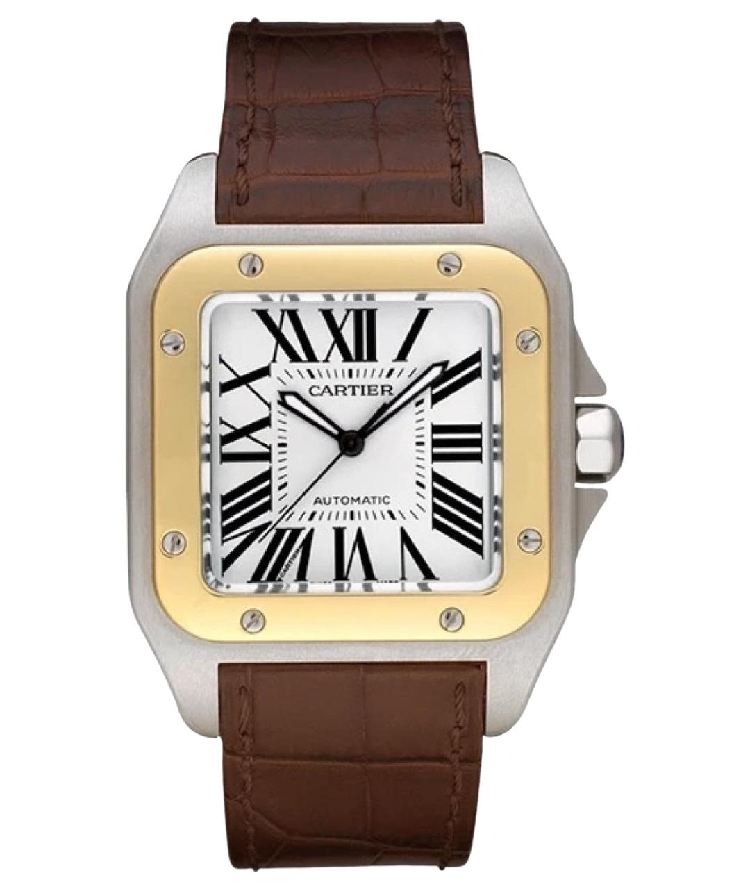 CARTIER Белые часы из желтого золота, фото 1