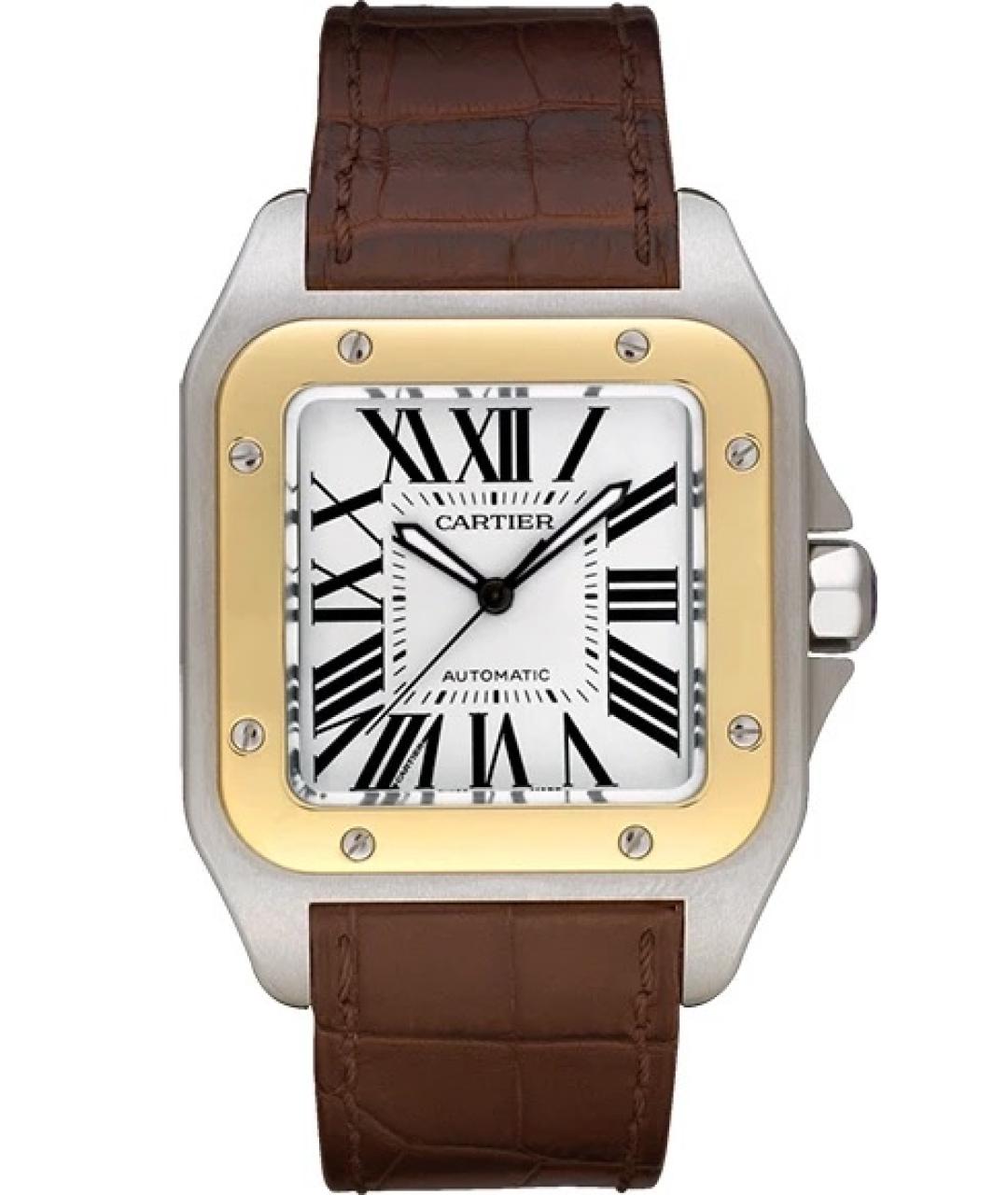 CARTIER Белые часы из желтого золота, фото 8