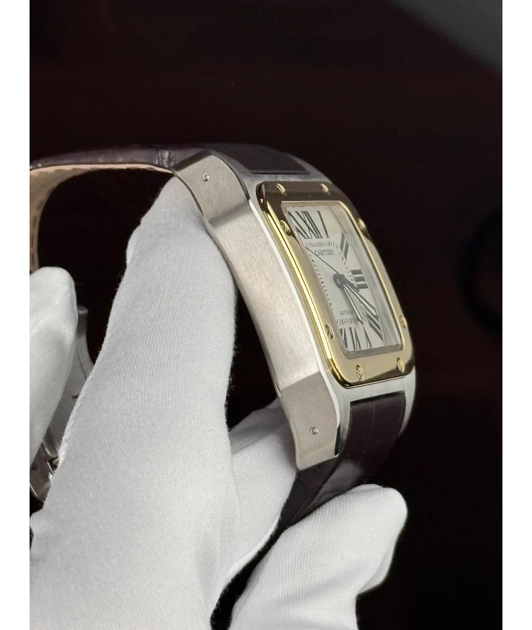 CARTIER Белые часы из желтого золота, фото 4