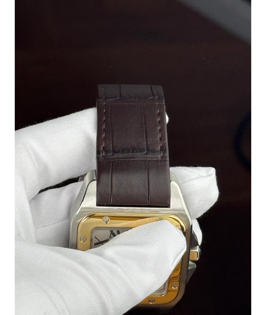 CARTIER Белые часы из желтого золота, фото 5